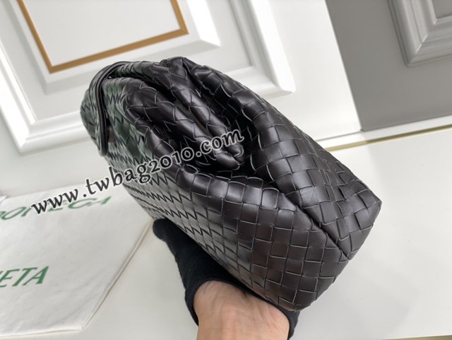 Bottega veneta高端女包 98042 寶緹嘉黑色胎牛皮編織包 BV經典款手工編織女包  gxz1361